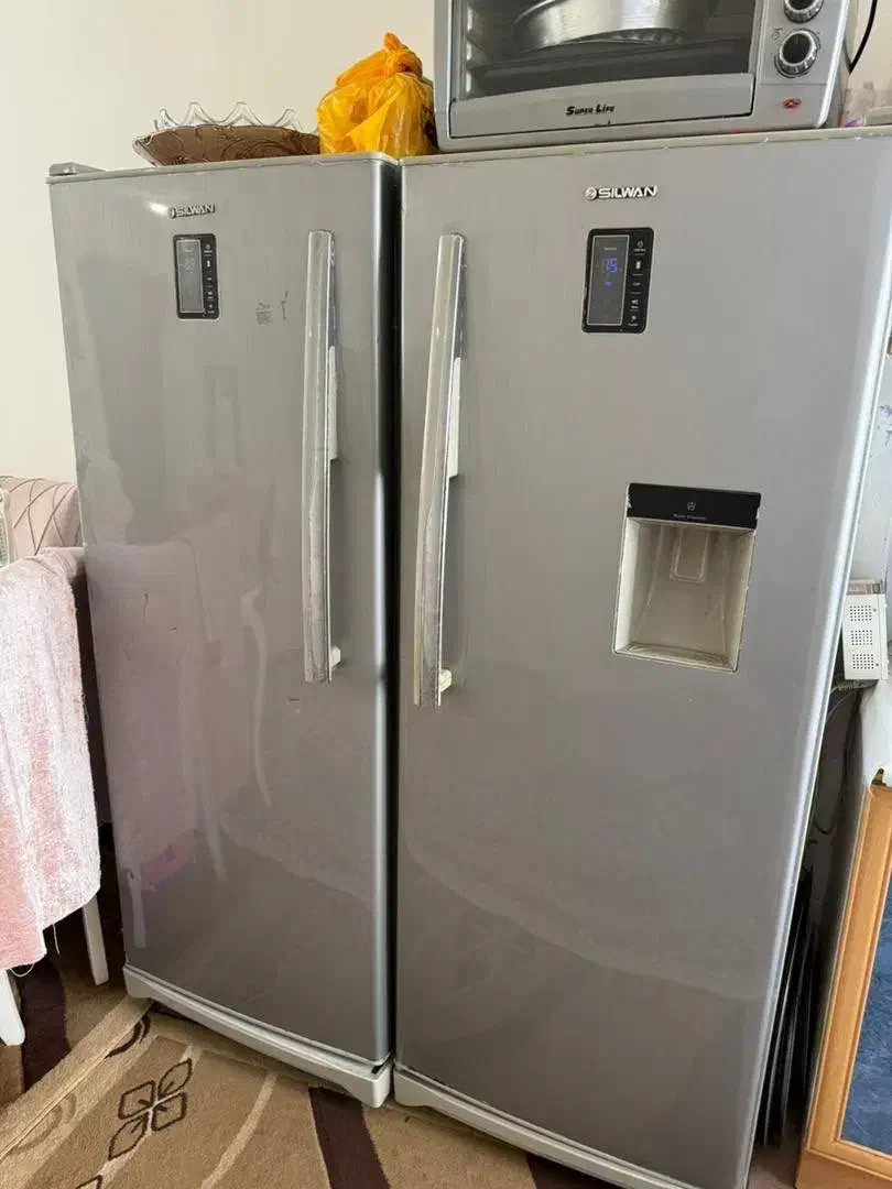 یخچال فریزر دوقلو رنگ سیلور سیلوان شیک و جادار|یخچال و فریزر|ماکو, |دیوار