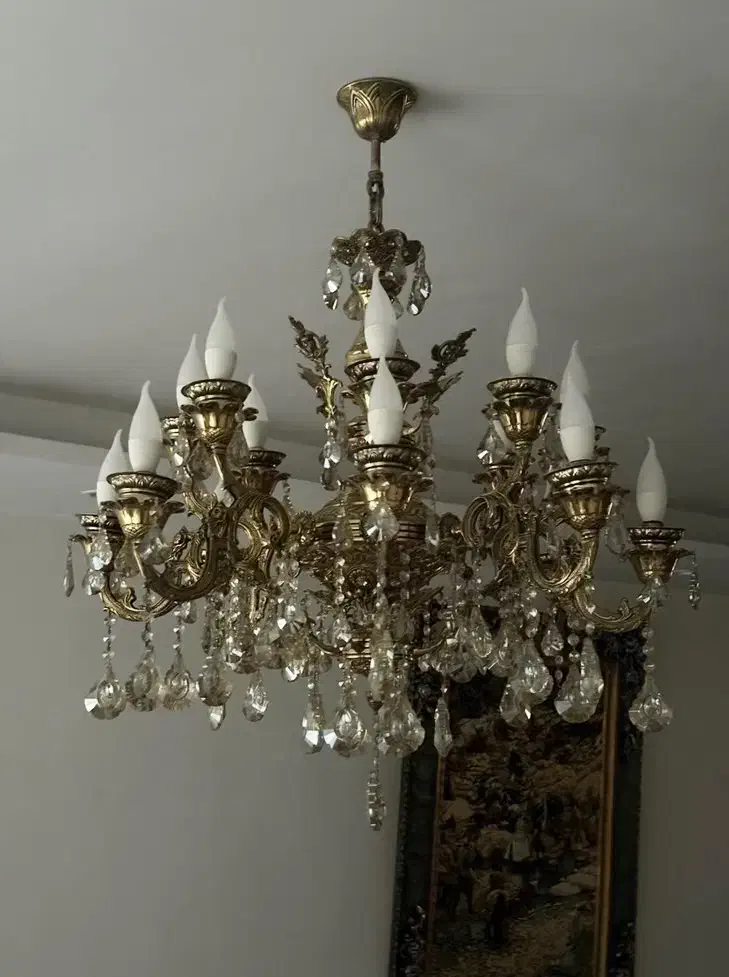 لوستر برنز اصل|لوستر و چراغ آویز|نقده, |دیوار