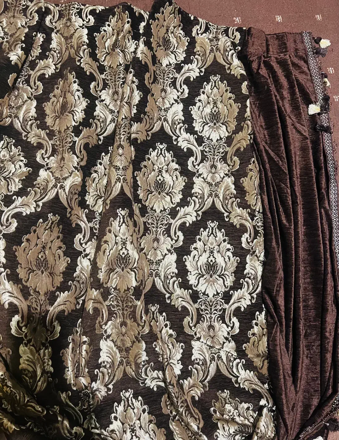 دو عدد والان پرده مخمل نونو|پرده، رانر، رومیزی|تهران, خرمشهر|دیوار