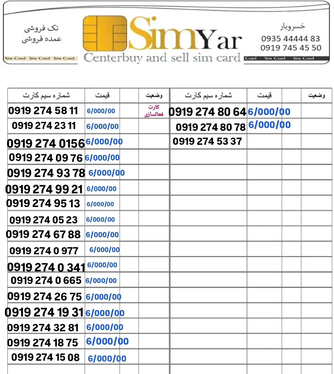 09192312578|سیم‌کارت|تهران, مرزداران|دیوار