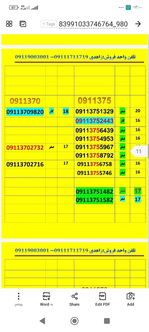 09113751329|سیمکارت|گرگان, |دیوار