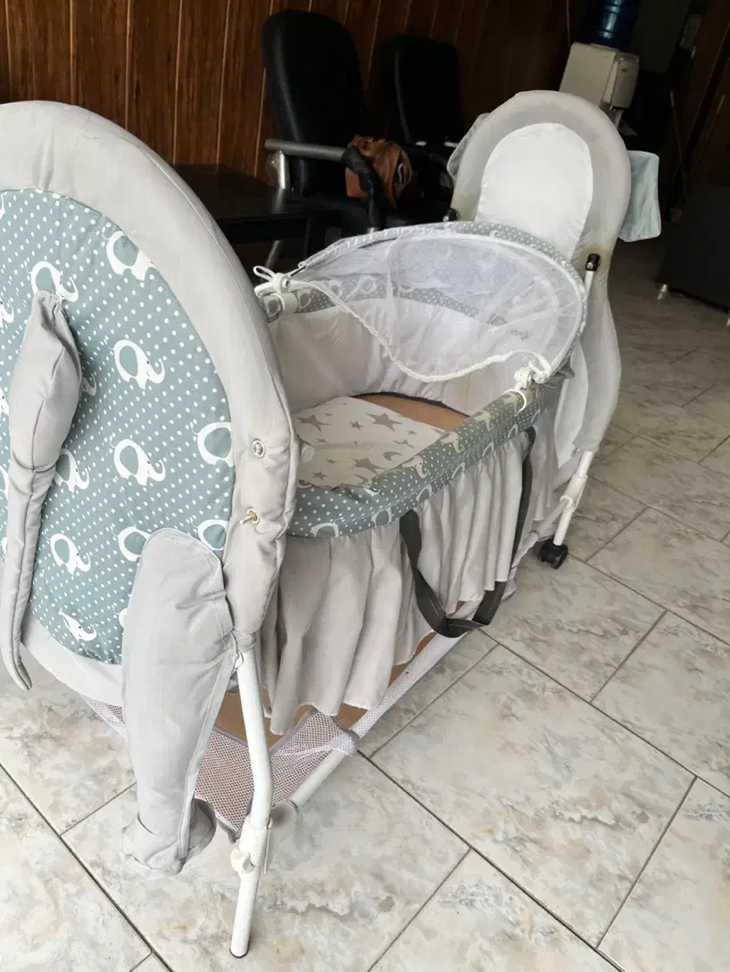 تخت نوزاد طرح فیل نینی لای لای|تخت و سرویس خواب|چالوس, |دیوار