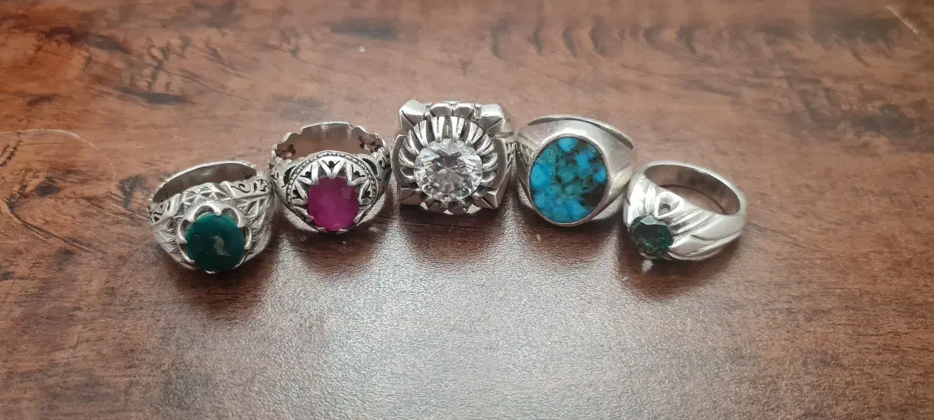 تعدادی انگشتر دست ساز نقره 925|جواهرات|آشتیان, |دیوار