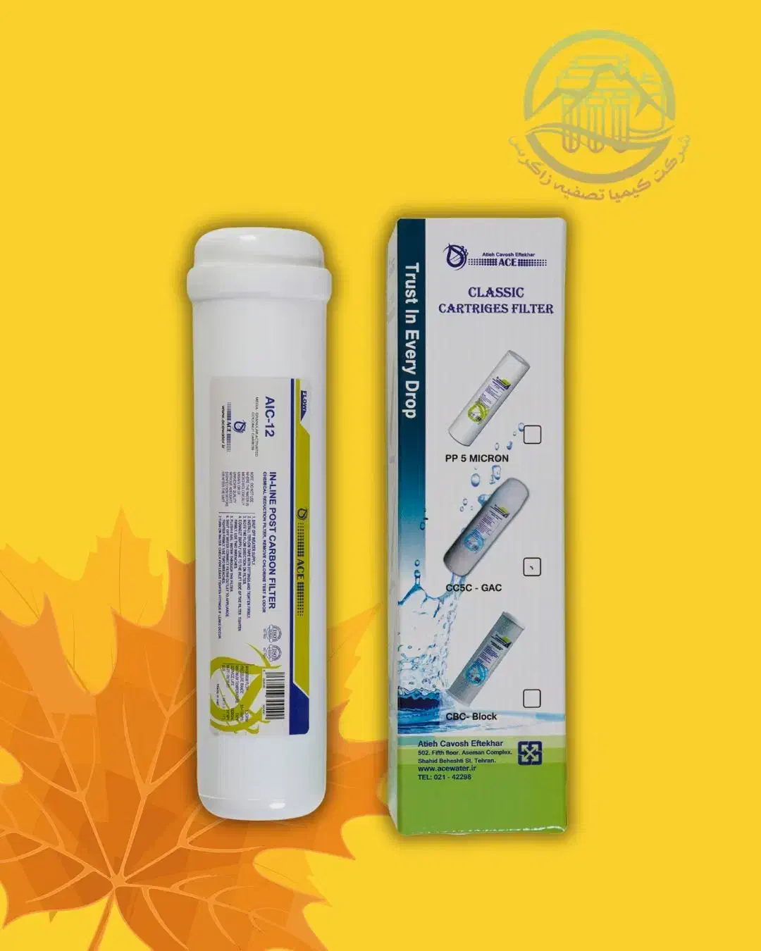 فیلتر پست کربن آتیه کاوش(12اینچ)|آبسردکن و تصفیه آب|کرمانشاه, |دیوار
