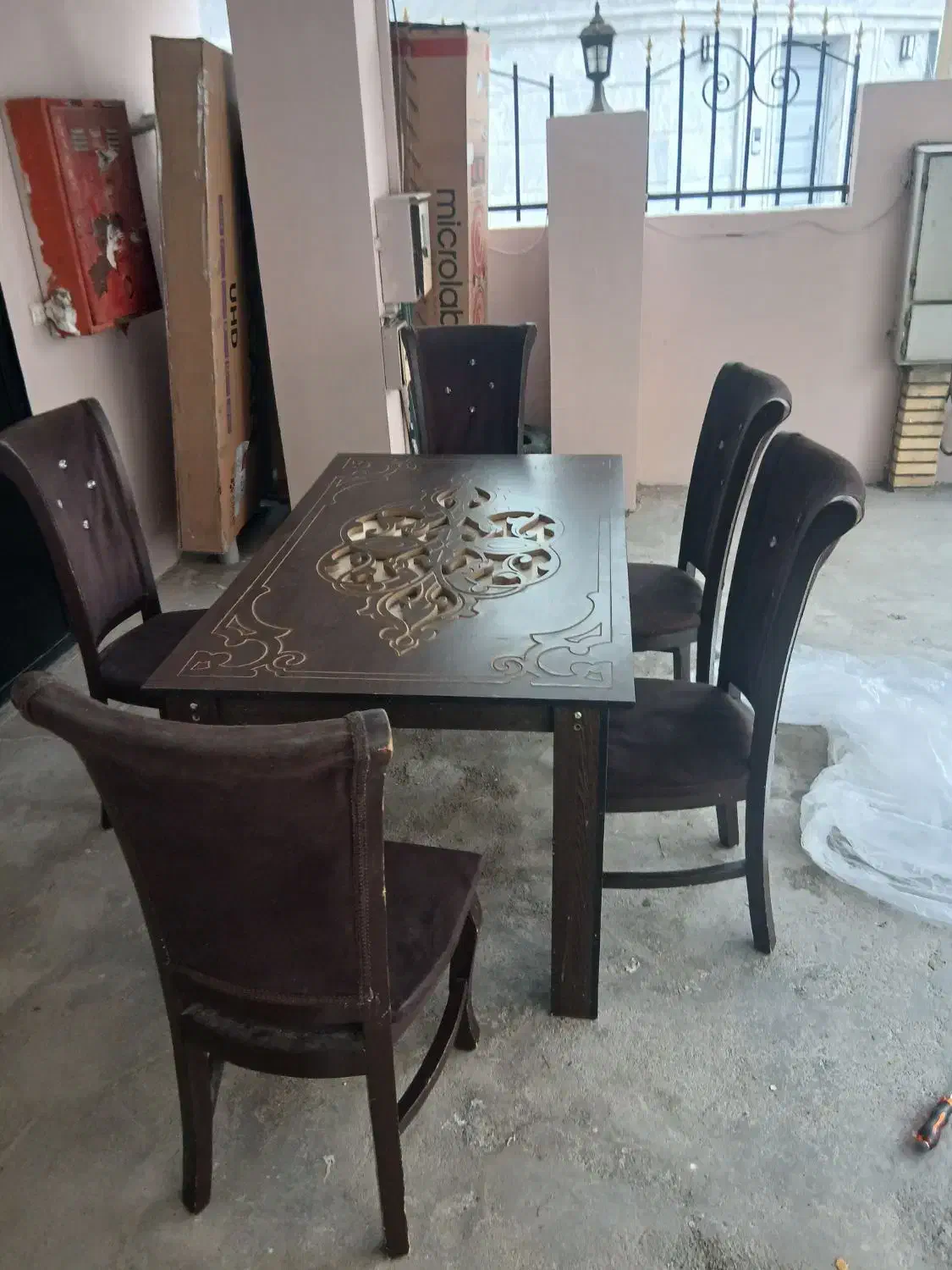 میز ناهارخوری چوپ راش اصل گرجستان|میز و صندلی غذاخوری|نور, |دیوار