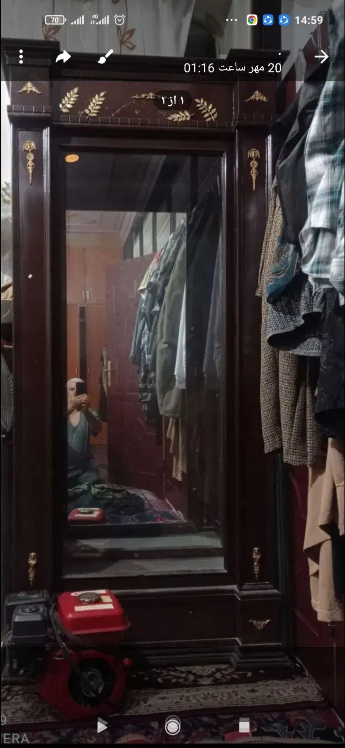 بوفه چوبی|بوفه، ویترین، کنسول|میانه, |دیوار