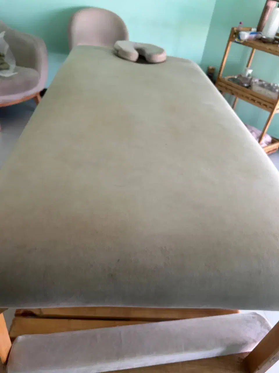 تخت چوبی همراه ترالی ست|تخت و سرویس خواب|قم, سالاریه|دیوار