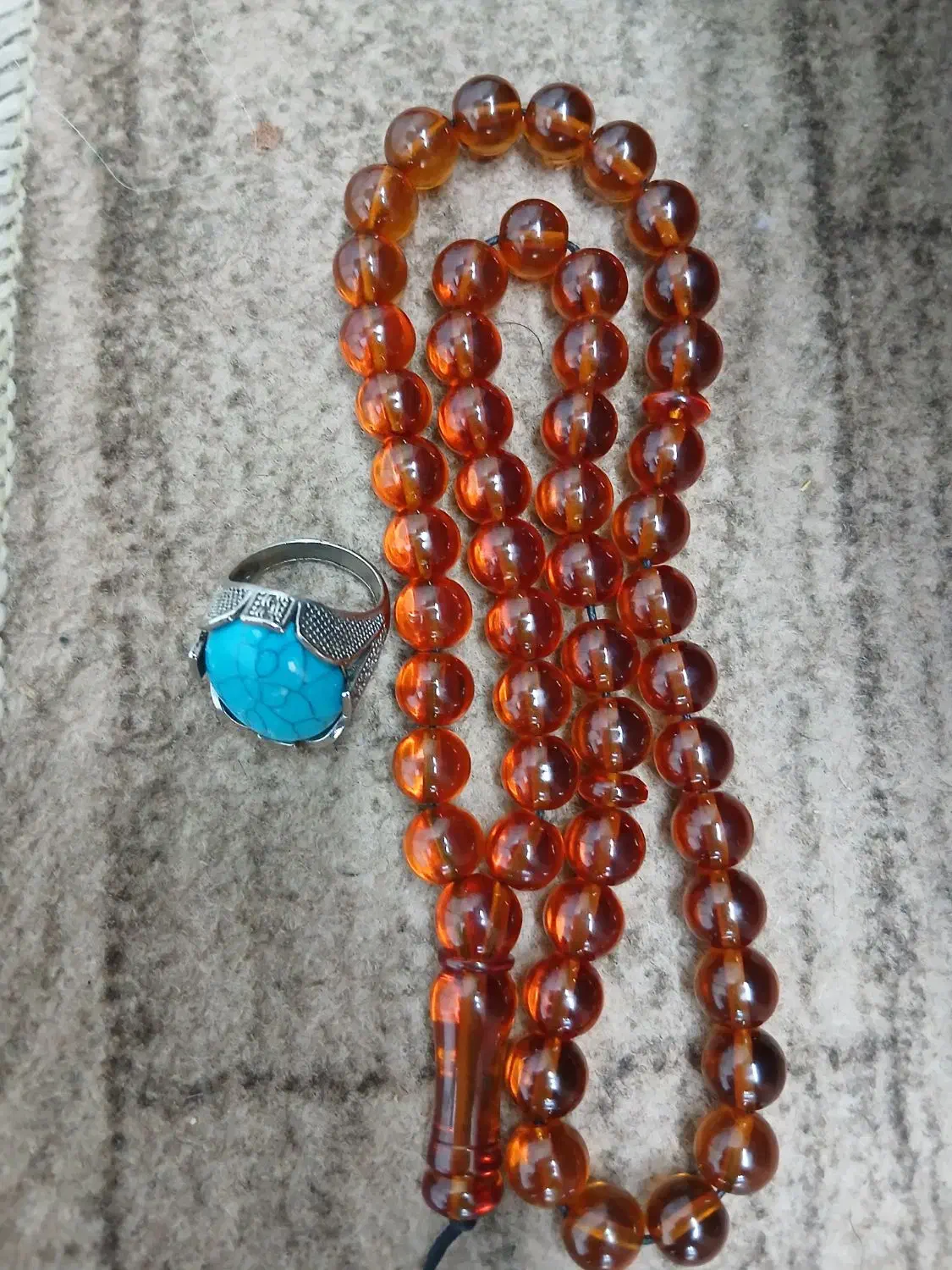 تسبیح کروبا اصل و انگشتر فیروزه اصل باهام ۲۰تومن|جواهرات|رینه, |دیوار