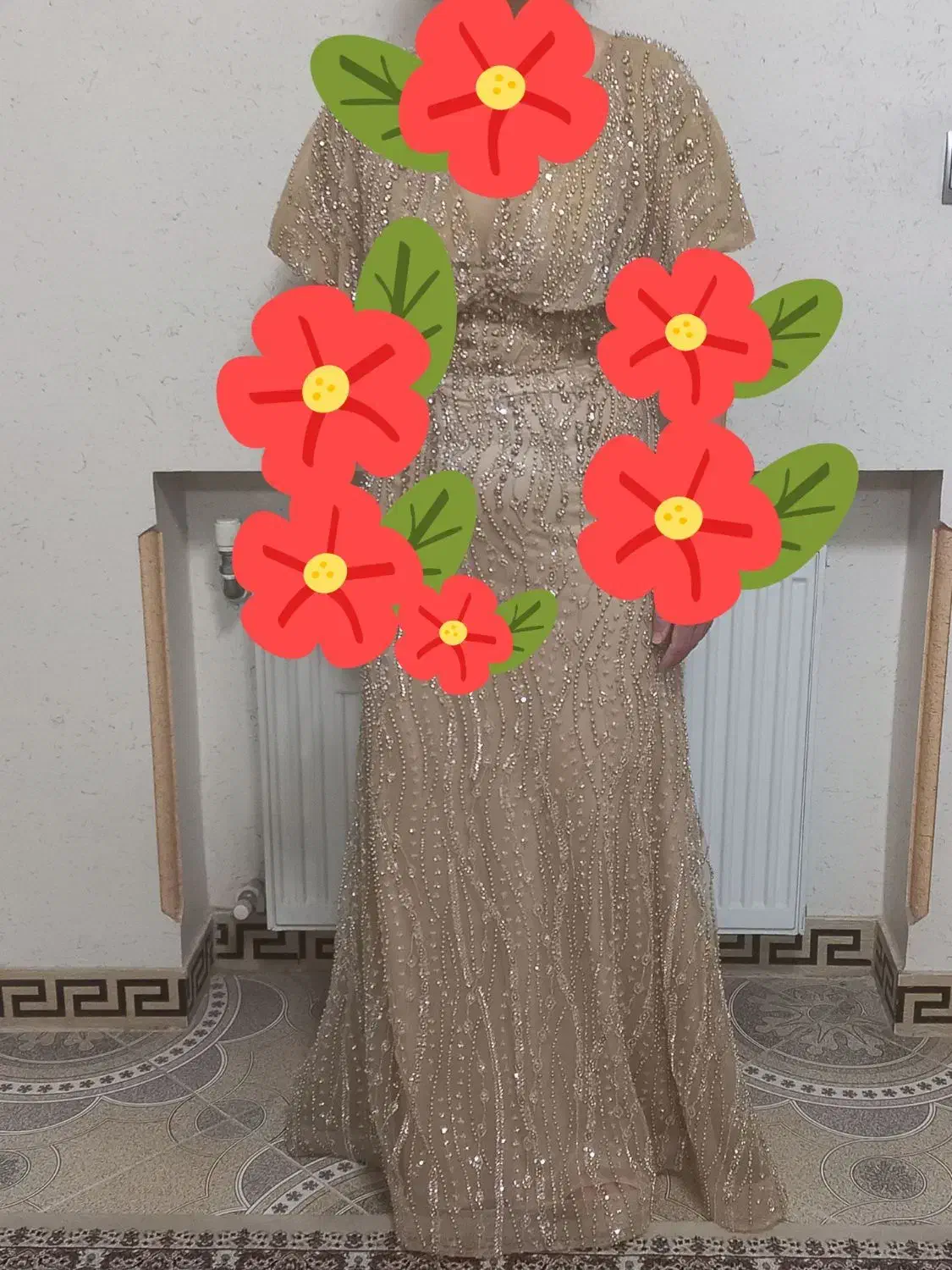 سارافون پیراهن سنگ و مروارید دوزی شده زیبا و شیک|لباس|تهران, والفجر (افسریه)|دیوار