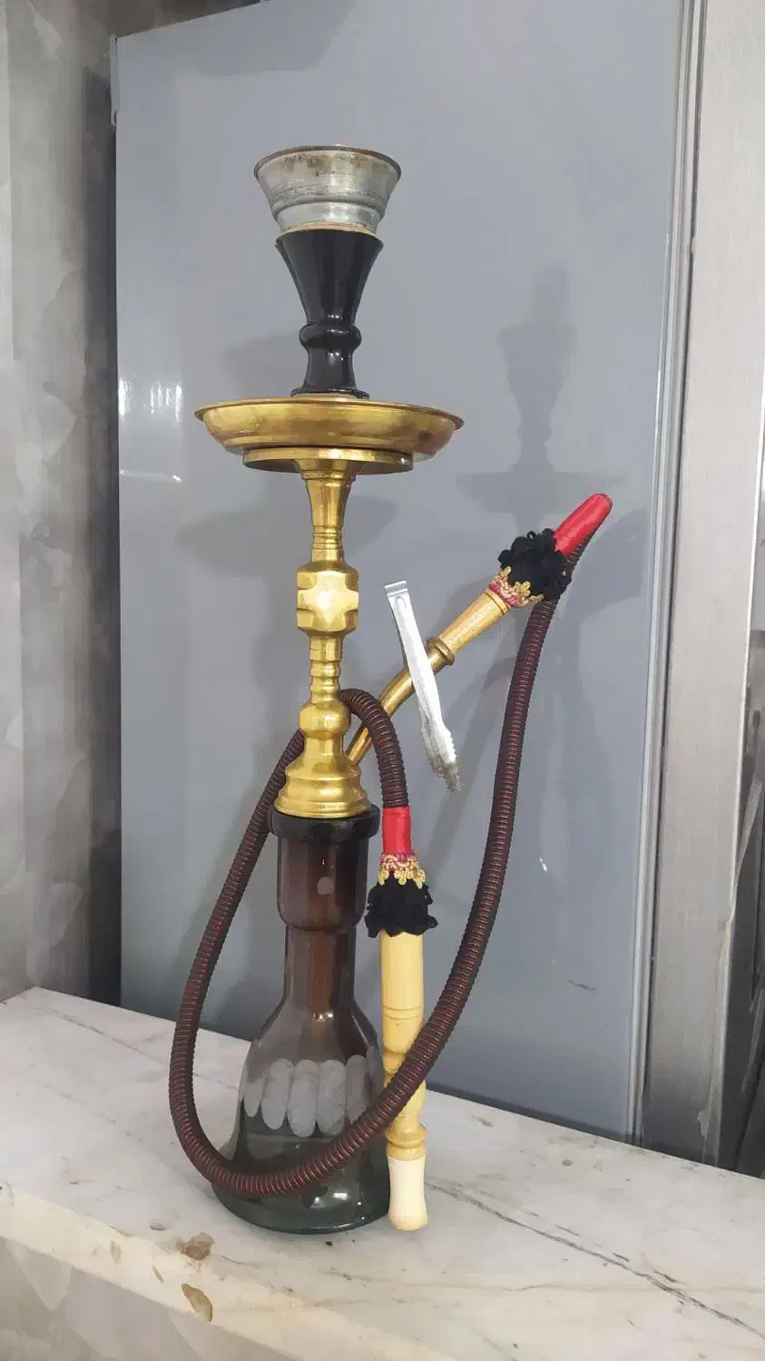 قلیون تنه برنجی درحد نو|صنایع دستی و سایر لوازم تزئینی|ورامین, ورامین|دیوار