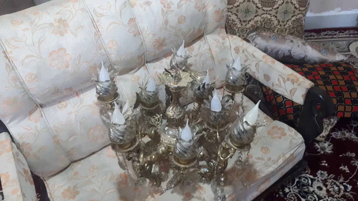 لوستر و کتیبه پرده|لوستر و چراغ آویز|خزل, |دیوار