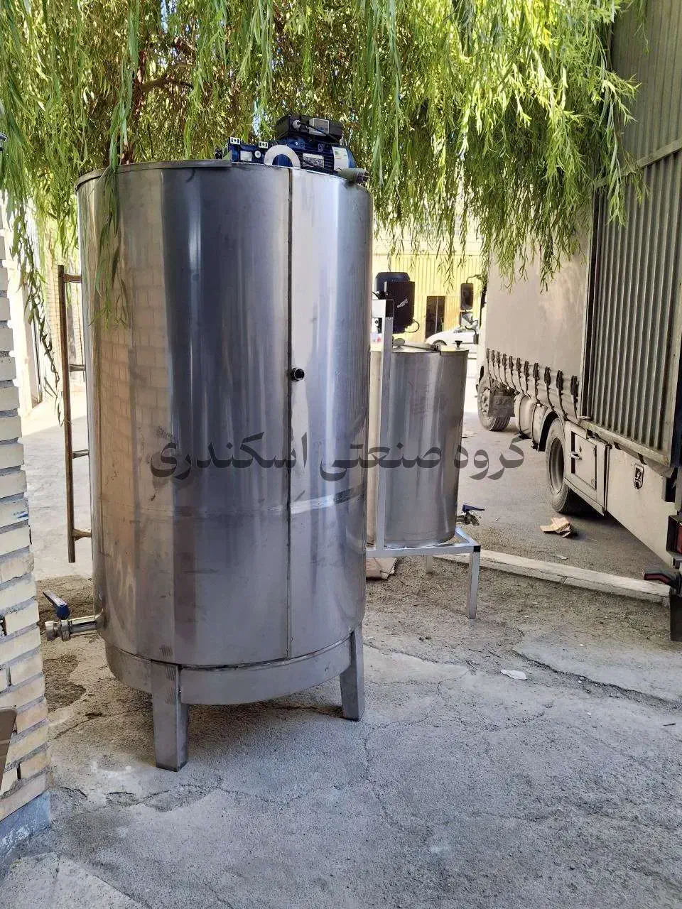 دیگ پاتیل پخت چلو پز پلو برنج ، شیر پروسس تانک 500|ظروف پخت‌وپز|ساری, |دیوار