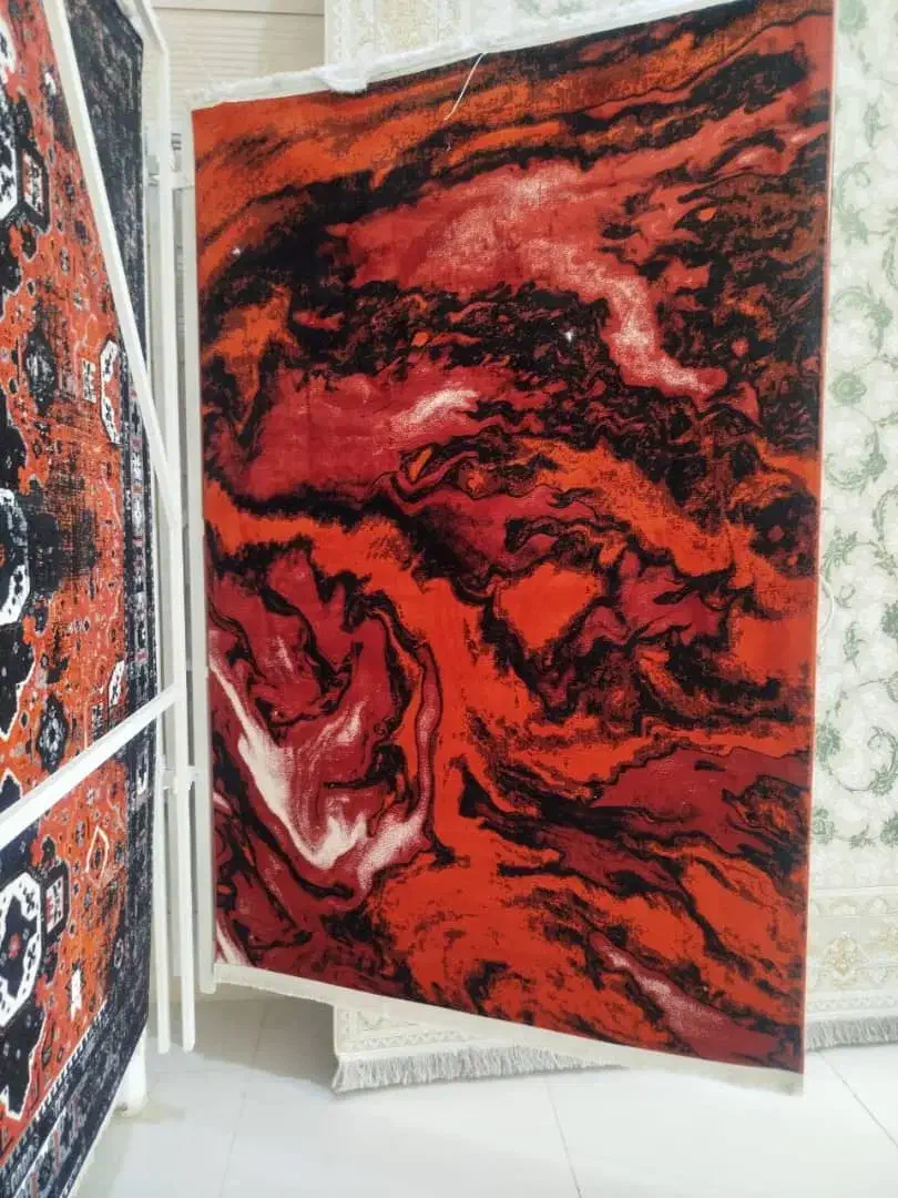 فرش فانتزی ۴ متری طرح قرمز لاکی وینج جدید|فرش|قم, نیروگاه|دیوار