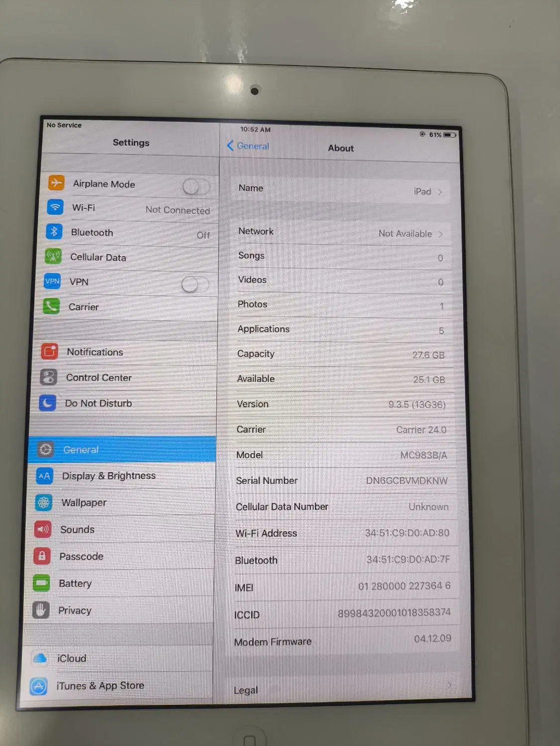 ایپد در حد نو|تبلت|آبادان, |دیوار