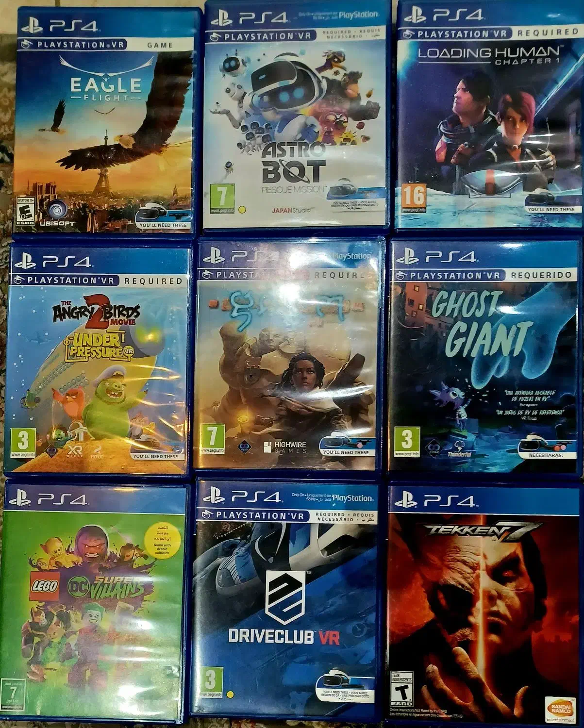 10 عدد بازی VR پلی استیشن PS4|کنسول، بازی ویدئویی و آنلاین|خمام, |دیوار