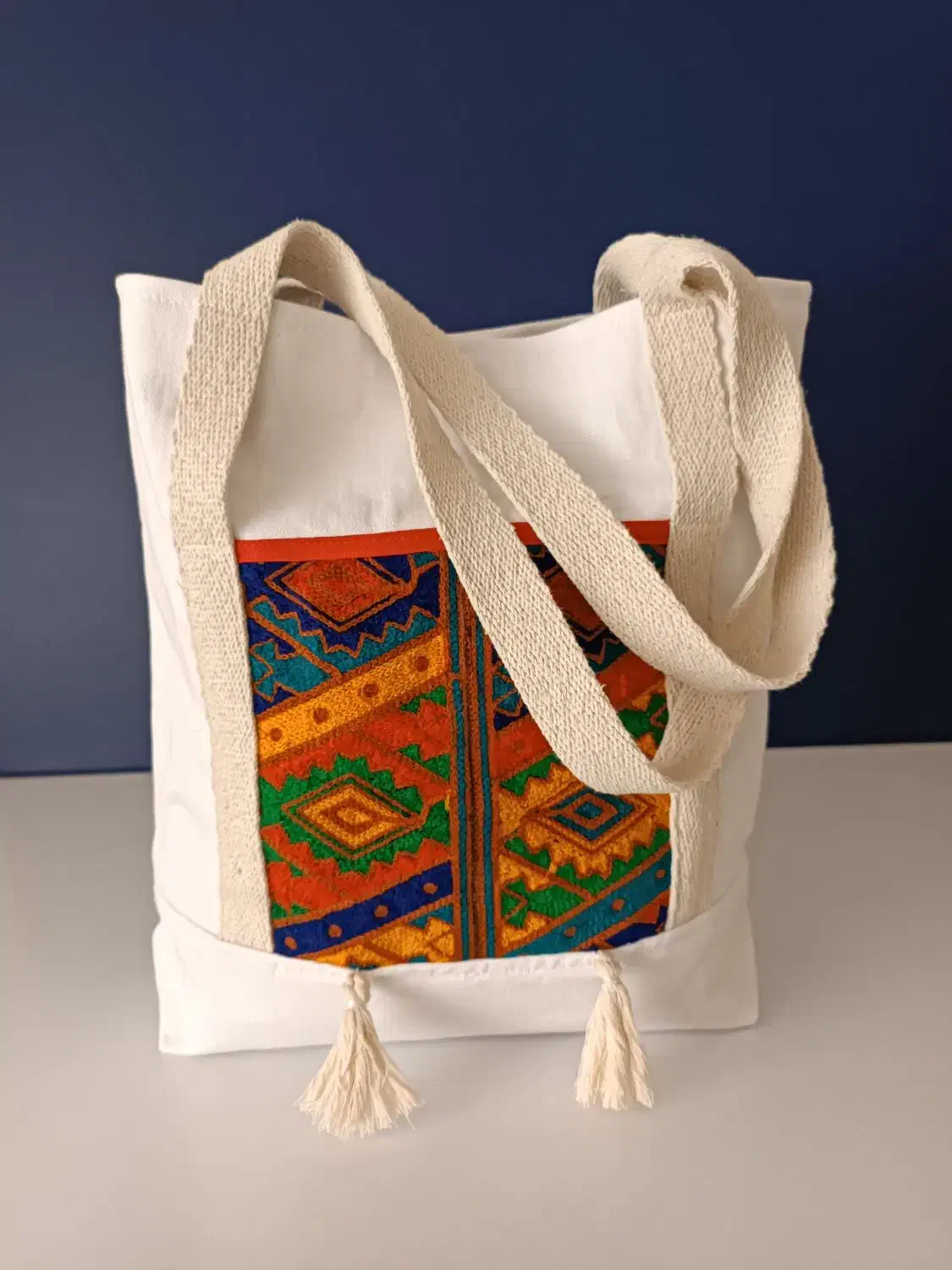 کیف پارچه ای وسنتی طرح روی کیف چاپی وسوزندوزی|صنایع دستی و سایر لوازم تزئینی|فولادشهر, B5|دیوار