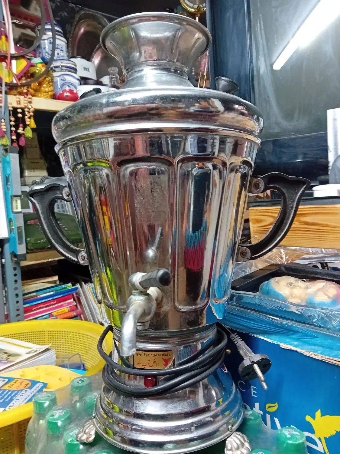 سماوربرقی برنجی قدیمی|قوری، کتری، قهوه‌ساز دستی|فردیس, طالقانی|دیوار