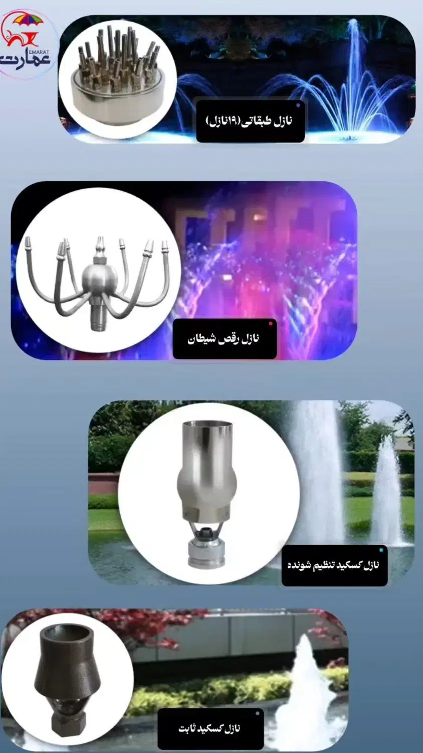 انواع آبنما استخری،پرده آبی ،بارانی ،شوتر یزد|مصالح و تجهیزات ساختمان|یزد, |دیوار