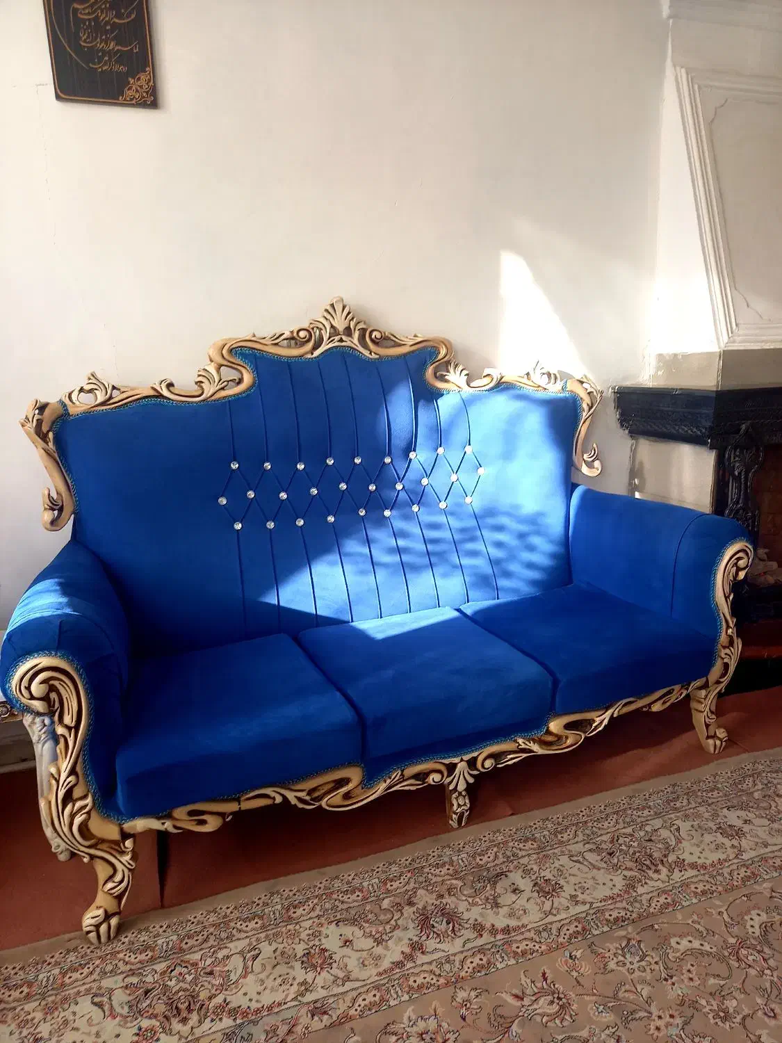 مبل ۷ نفره آبی|مبلمان خانگی و میز عسلی|وحیدیه, |دیوار