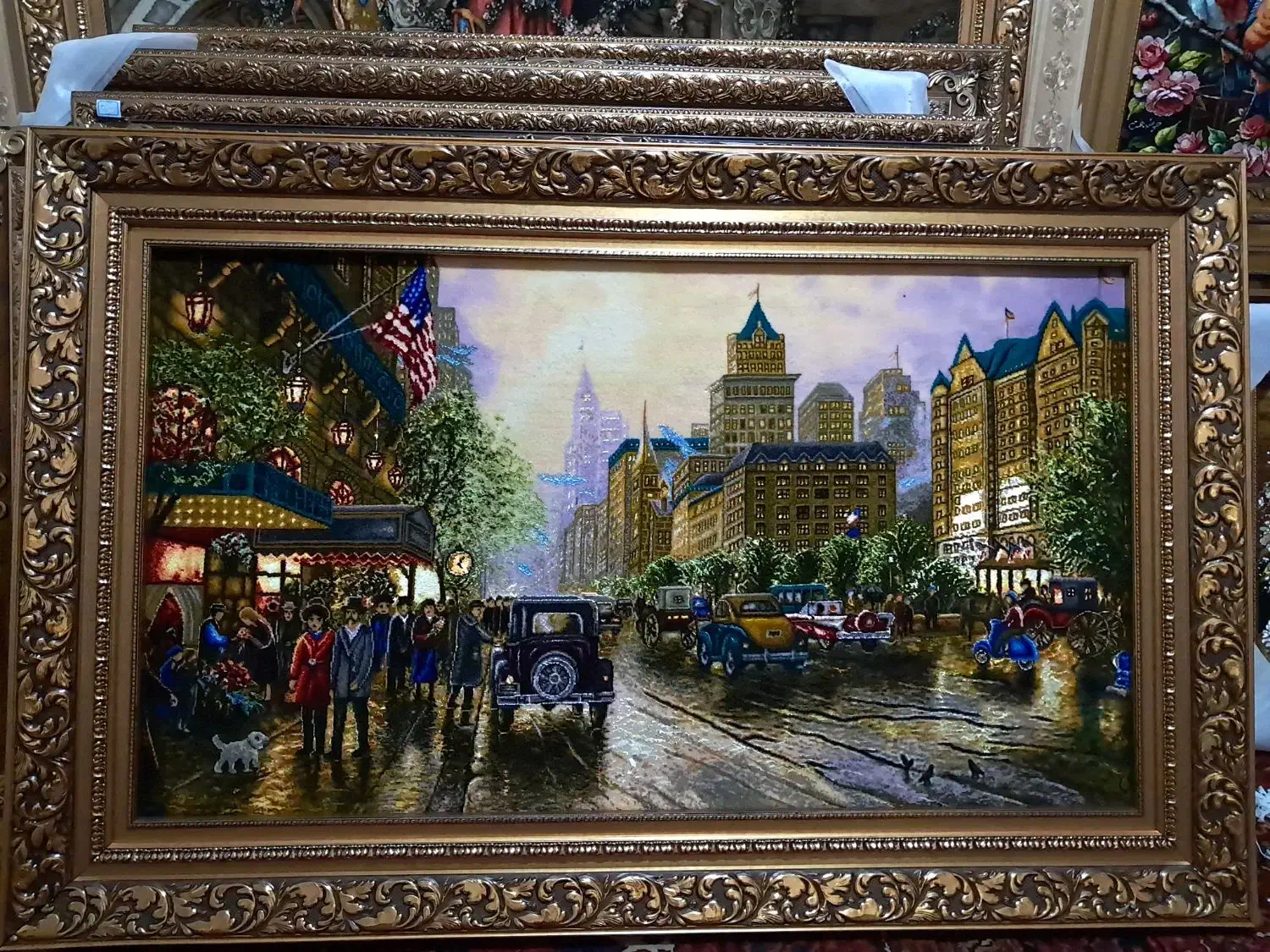 تابلوفرش دستبافت/تابلو فرش نیویورک سایز بزرگ|تابلو فرش|تهران, استاد معین|دیوار