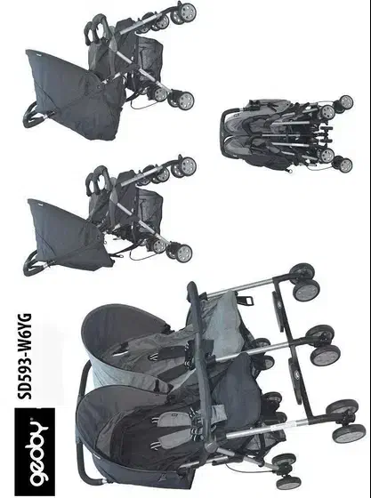 کالسکه دوقلو مارک geoby|کالسکه و لوازم جانبی|تهران, تولید دارو|دیوار