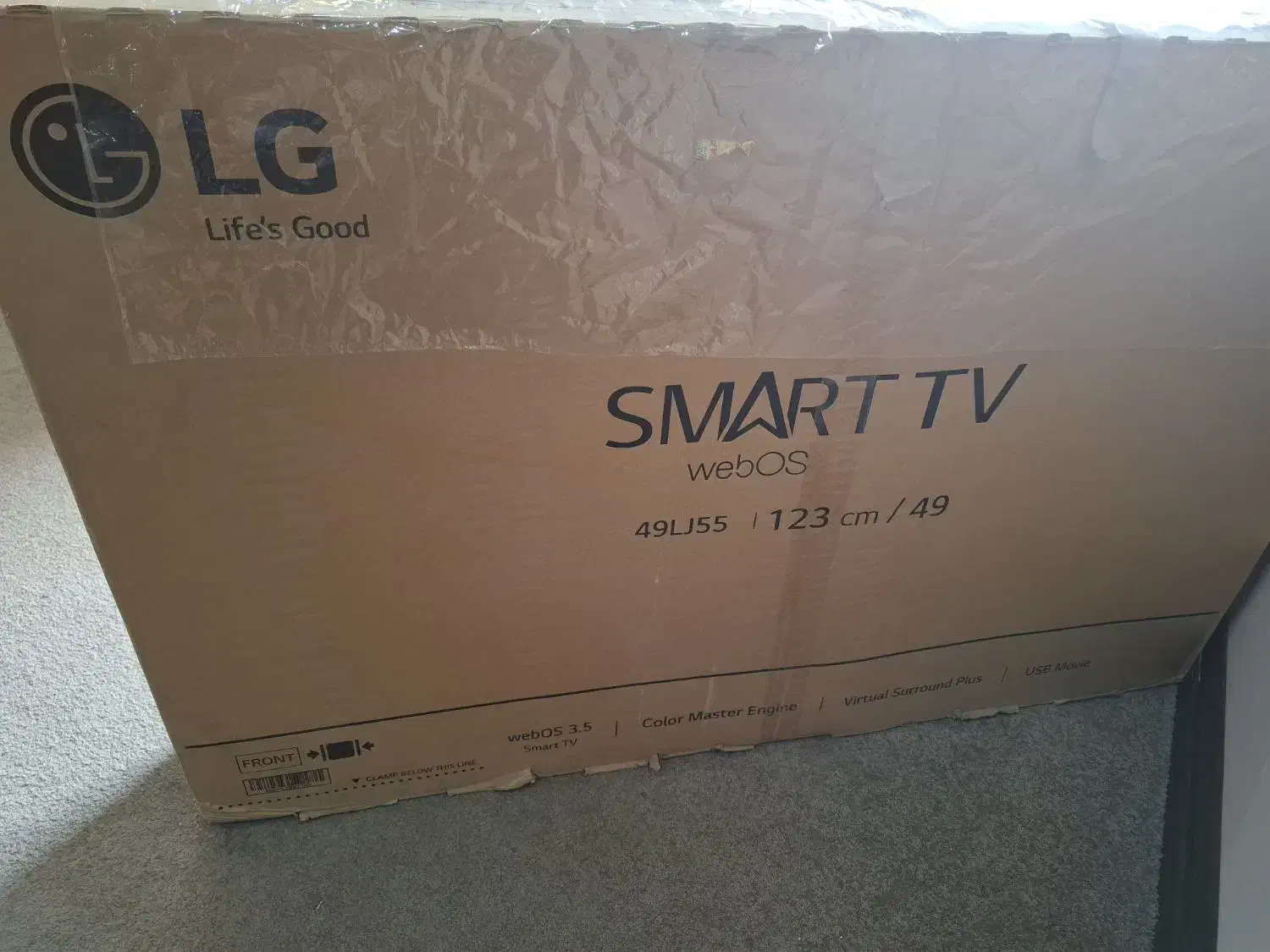 تلویزیون ۴۹ اینچ اسمارت ال جی|تلویزیون و پروژکتور|شیراز, آبیاری|دیوار