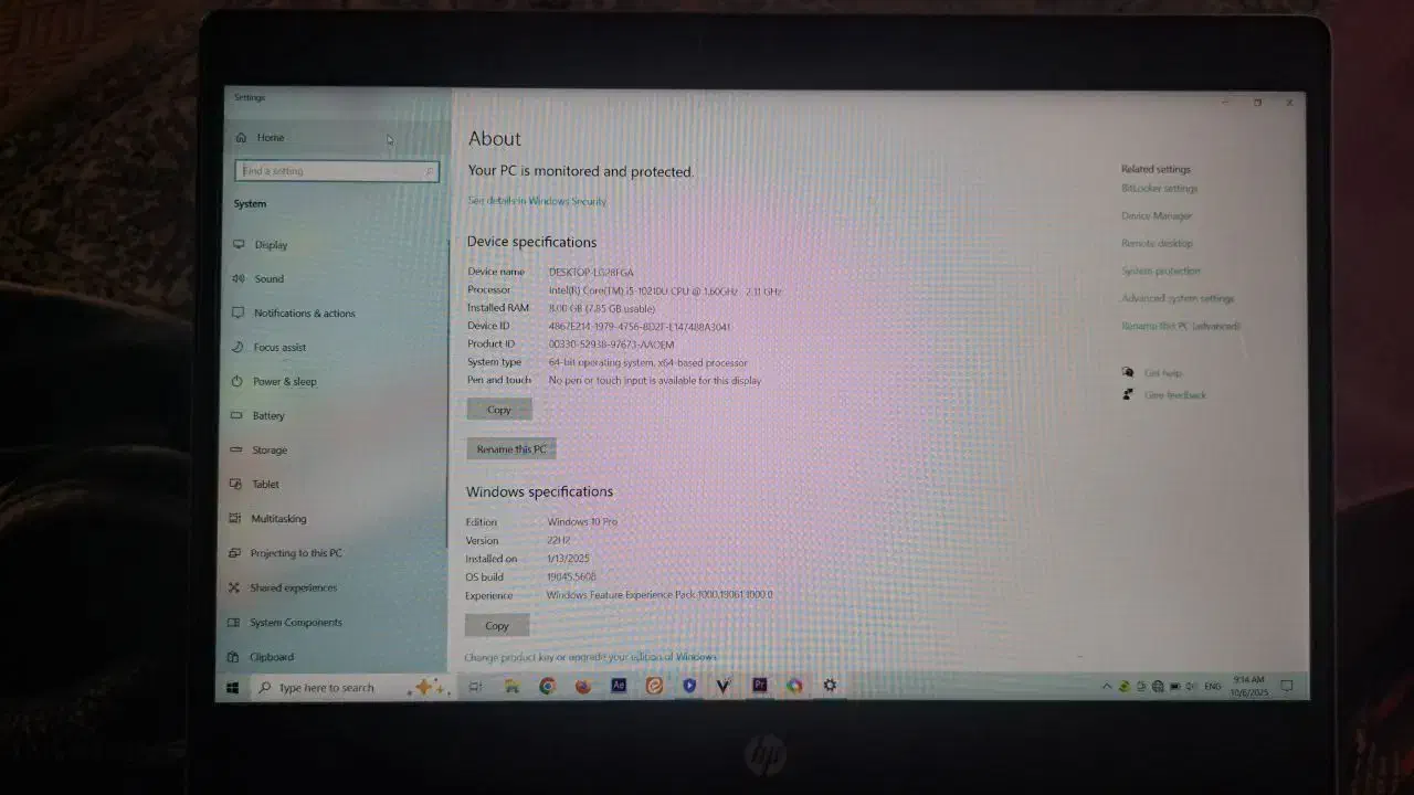 لبتاپ HP core i5 نسل ۱۰|رایانه همراه|قم, باجک سه|دیوار