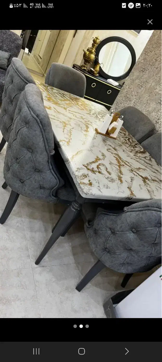 با سلام میز و صندلی نهار خوری شش نفره|میز و صندلی غذاخوری|آبادان, |دیوار