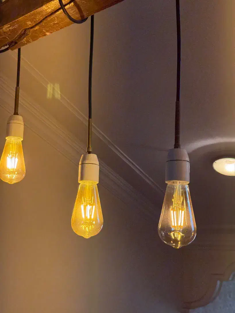 لوستر و آویز مینیمال با ۴ لامپ ادیسونی ۴ وات|لوستر و چراغ آویز|مشهد, هفت تیر (حافظ)|دیوار