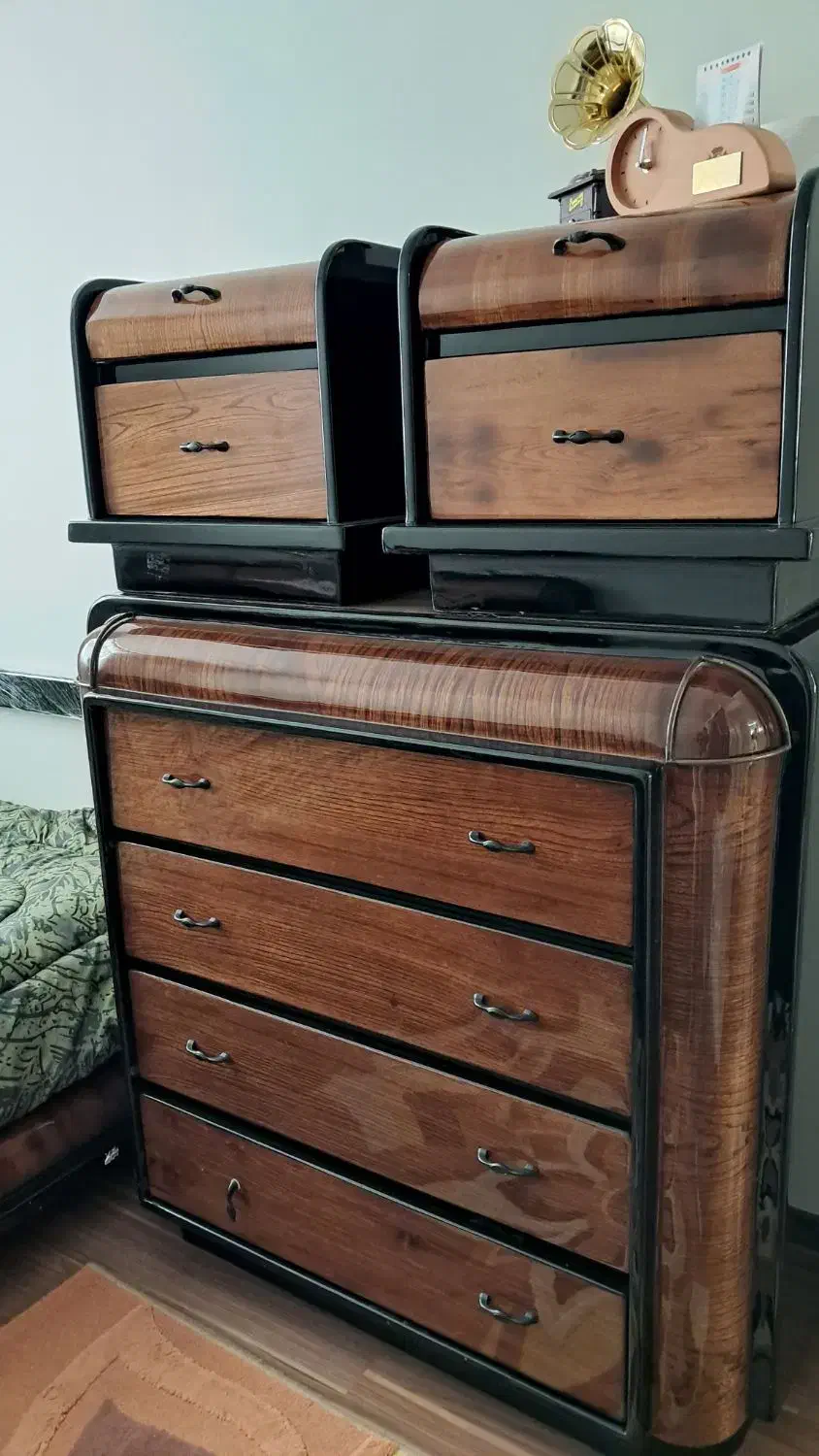 سرویس خواب دونفره تمام چوب|تخت و سرویس خواب|تهران, باغ فیض|دیوار