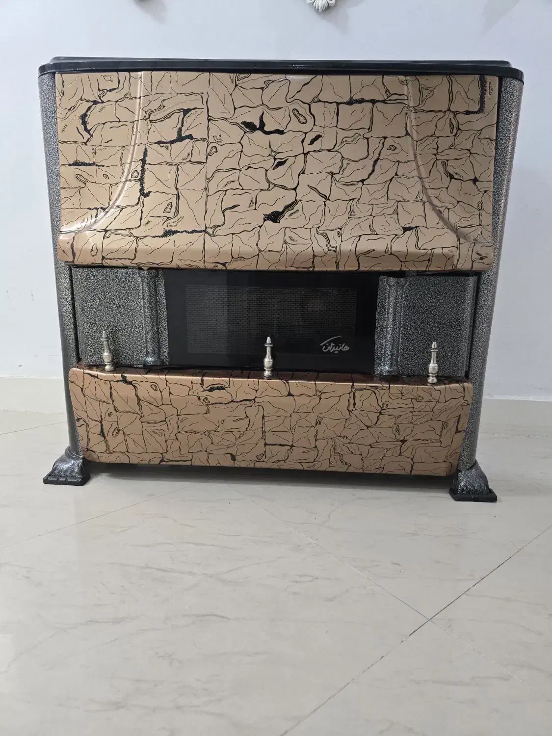 بخاری هانیزان طرح شومینه گازی بزرگ|بخاری، هیتر، شومینه|مشهد, نیروی هوایی|دیوار