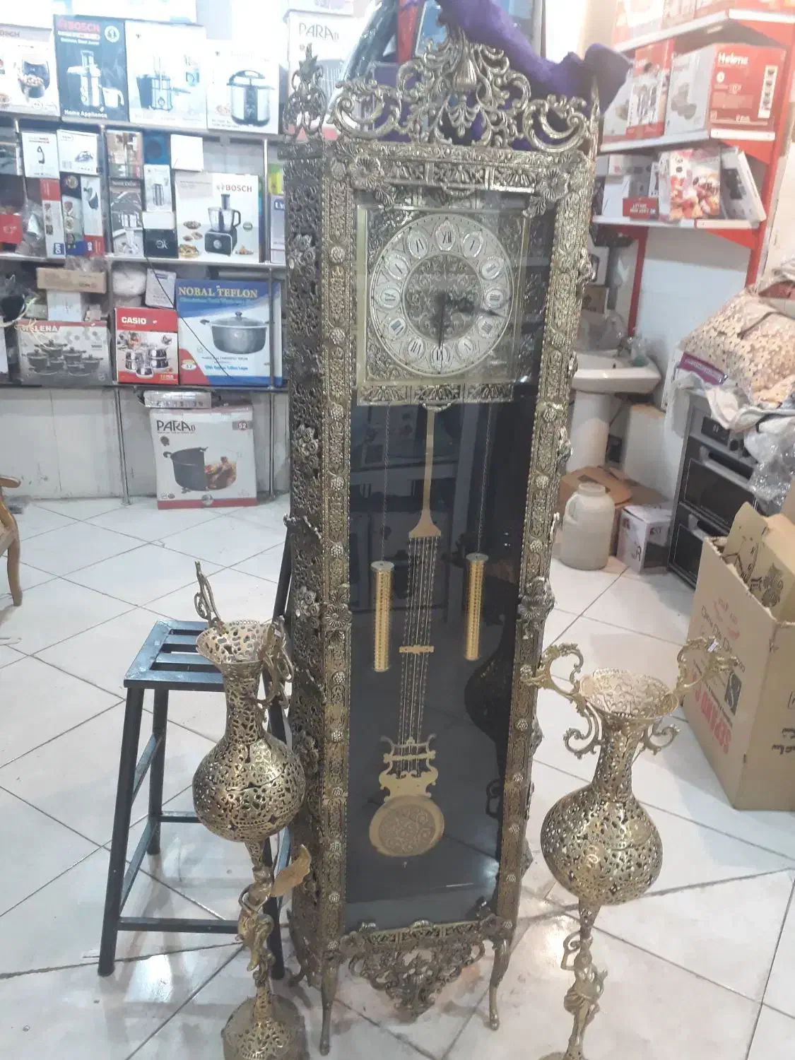 ساعت ایستاده طرح برنز|ساعت دیواری و تزئینی|همدان, |دیوار