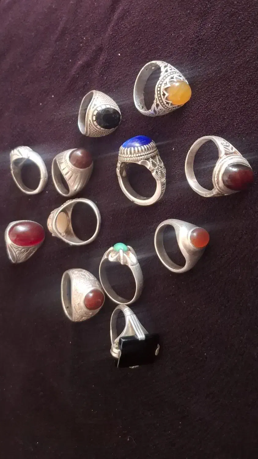 ۱۲عدد انگشتر نقره|جواهرات|کوهدشت, |دیوار