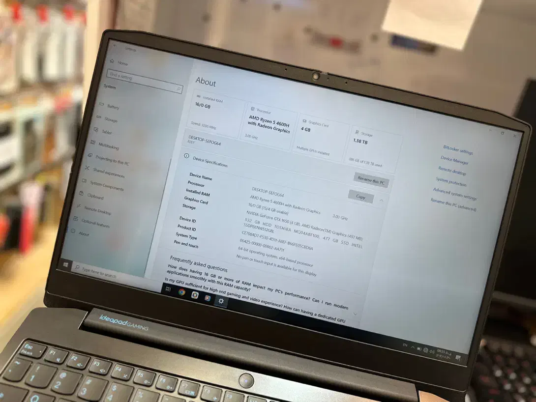 لب تاپ ideapad GAMING|رایانه همراه|تهران, تجریش|دیوار