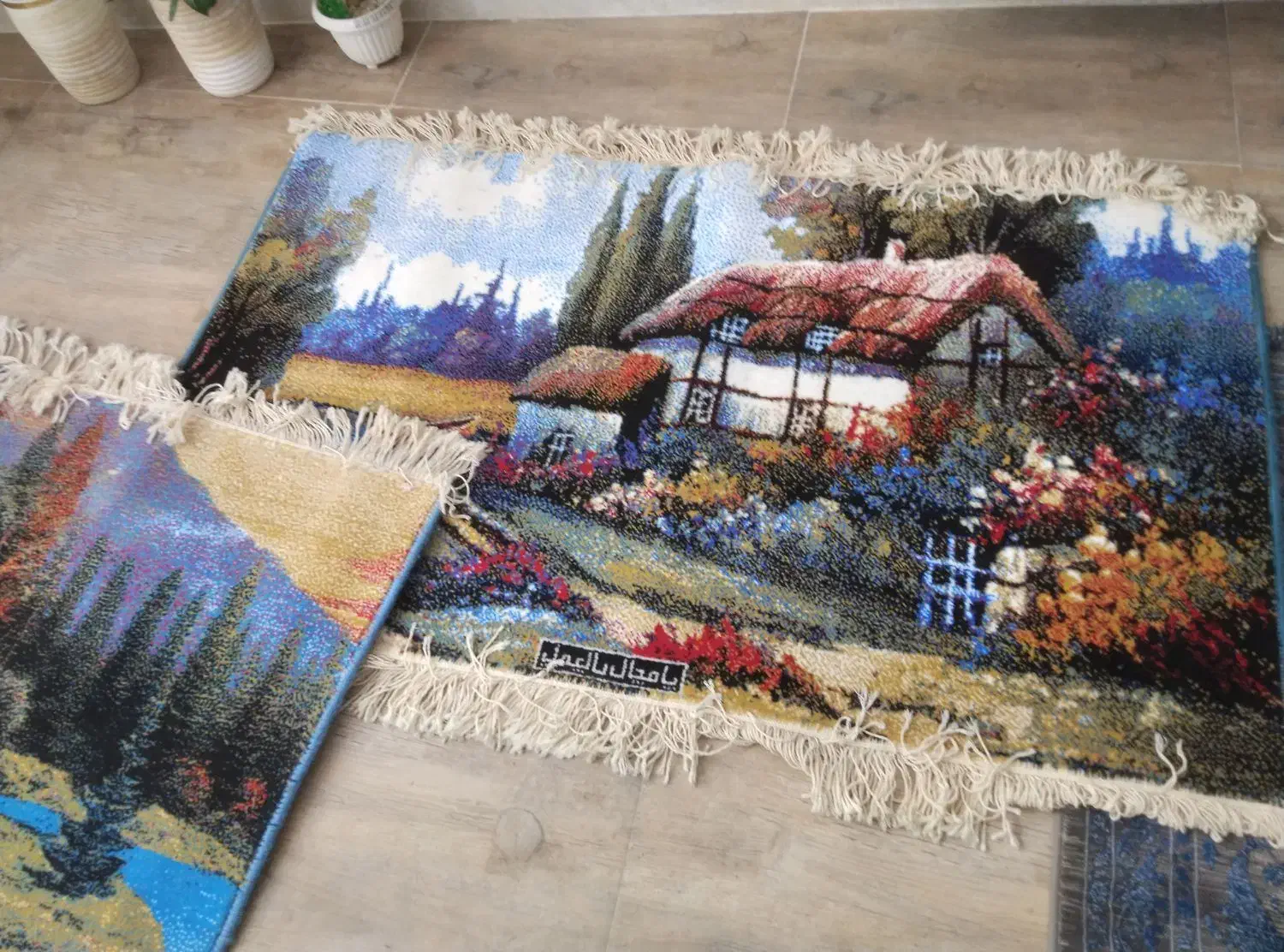 میزعسلی 4عددبادوتاتابلوفرش|مبلمان خانگی و میز عسلی|اقلید, |دیوار