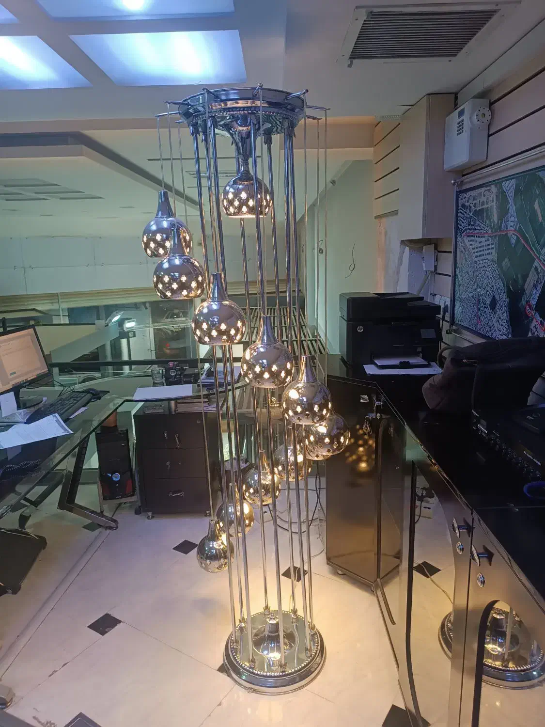 آباژور نقره ای|چراغ خواب و آباژور|سقز, |دیوار