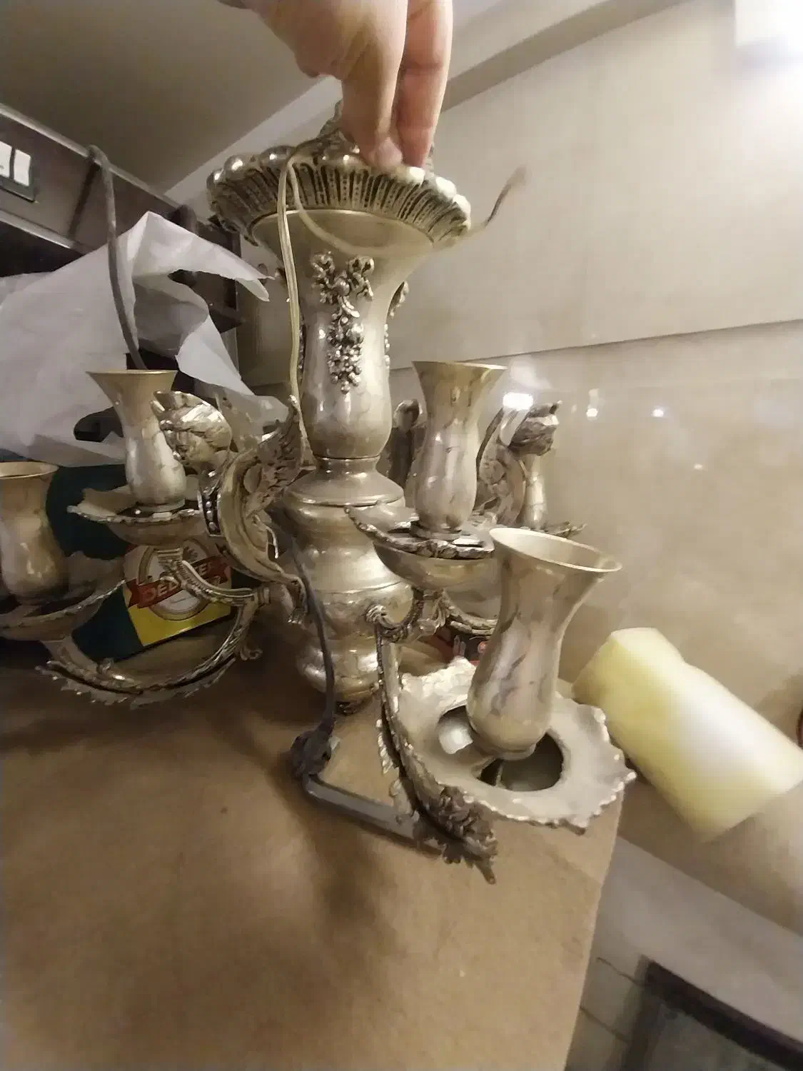 لوستر|لوستر و چراغ آویز|تبریز, |دیوار