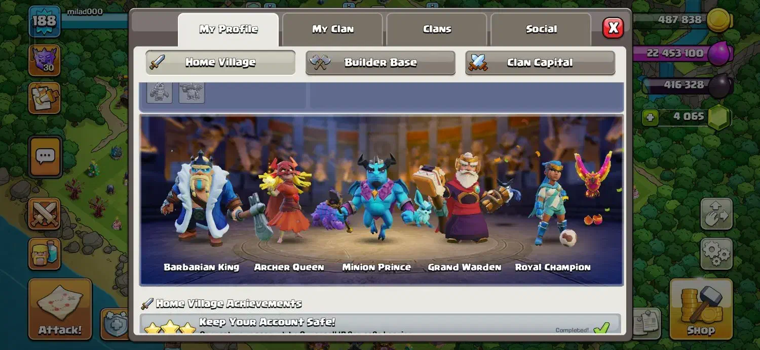 اکانت کلش اف کلنز تاون ۱۷|کنسول، بازی ویدئویی و آنلاین|قم, ارم|دیوار