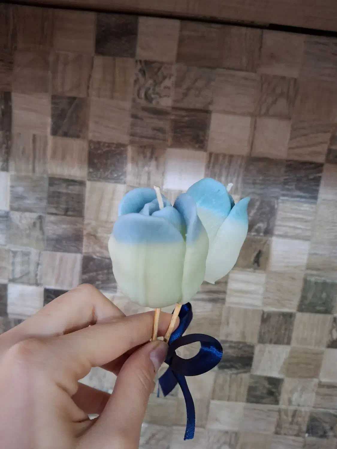 دست گل شمع. گل لاله|صنایع دستی و سایر لوازم تزئینی|کیاکلا, |دیوار