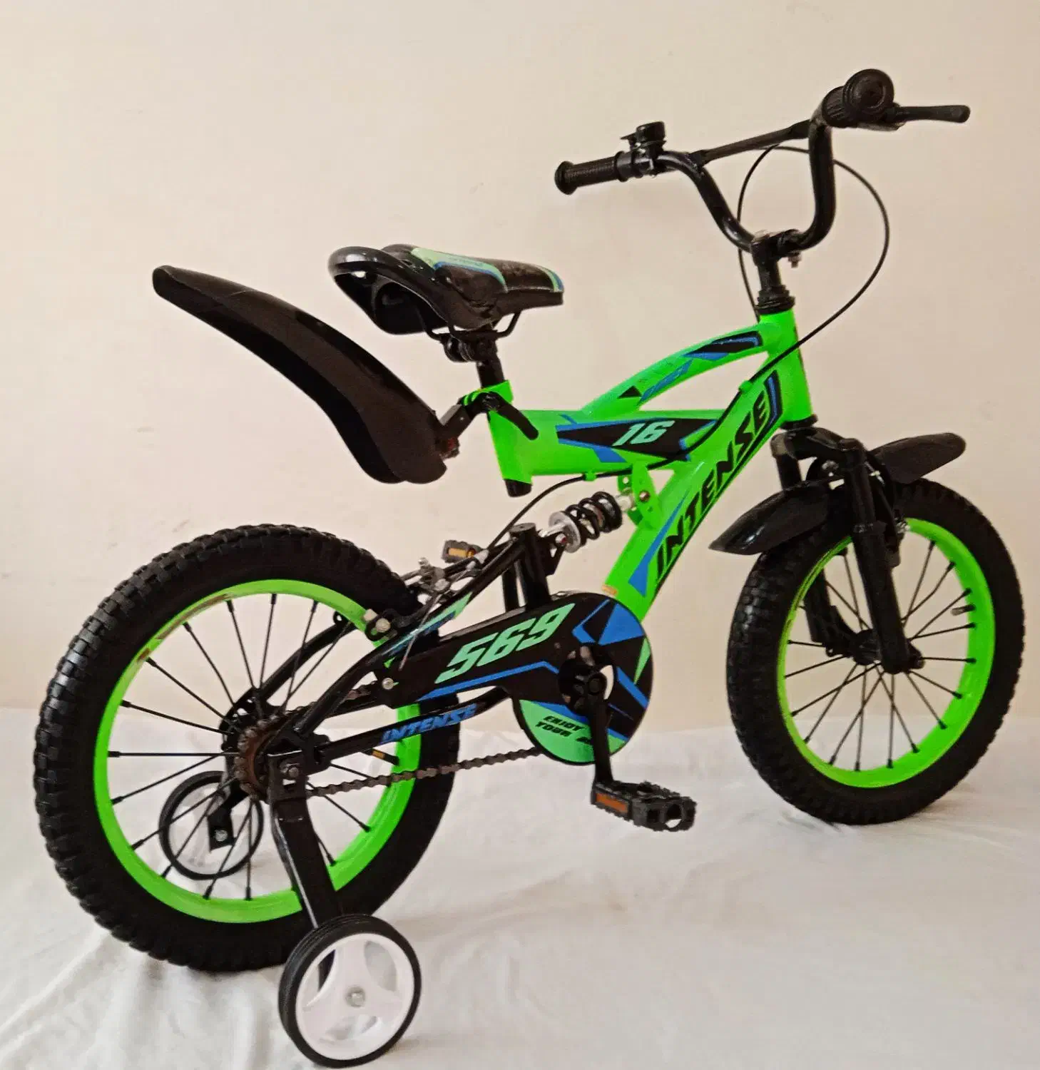 دوچرخه سایز ۱۶ (اینتنس) کمکفنردار درحدصفرفروشگاهی|دوچرخه، اسکیت، اسکوتر|تبریز, |دیوار