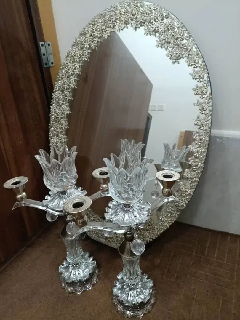 آئینه و شمعدان|کلکسیون اشیاء عتیقه|جهرم, |دیوار