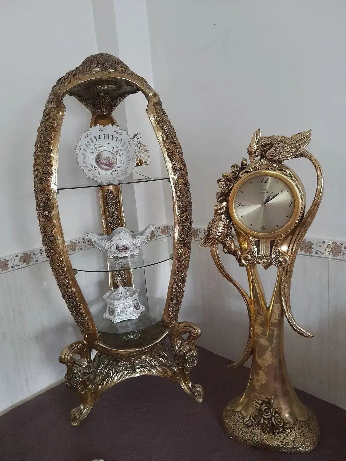 ساعت وبوفه|بوفه، ویترین، کنسول|میانه, |دیوار