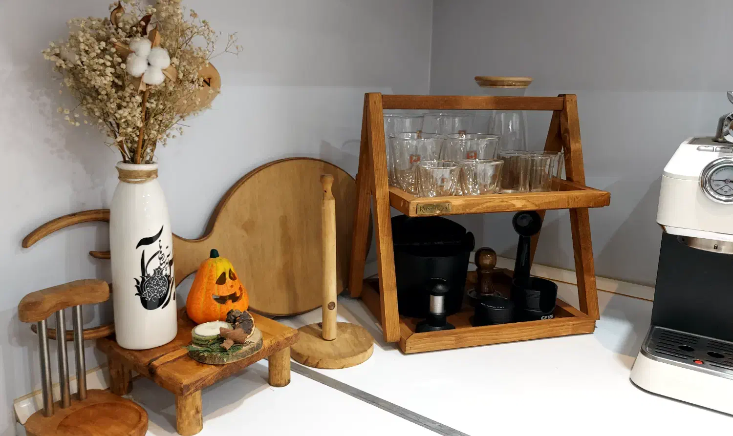 استند،تخته سرو،جاکفگیر،دکورو جادستمالی چوبی|ظروف سرو و پذیرایی|ری, شهرری|دیوار