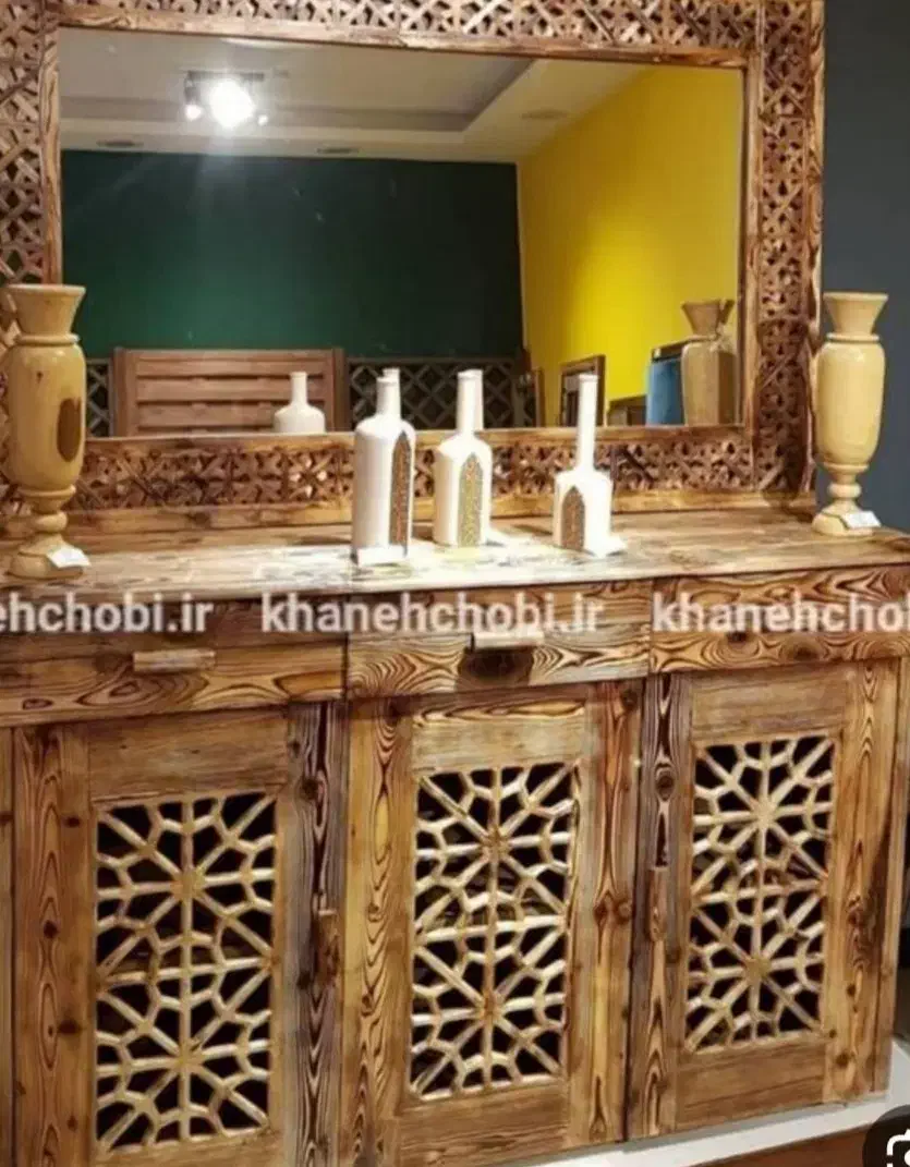 ۳ عدد لوستر چوبی  پذیرایی|لوستر و چراغ آویز|اراک, |دیوار