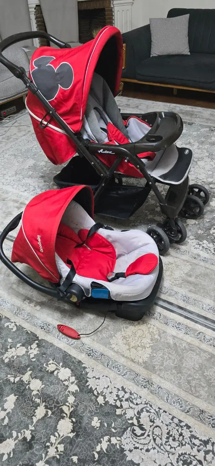 کالسکه کریر گود بی بی اسپرت قرمز و مشکی|کالسکه و لوازم جانبی|تهران, هروی|دیوار