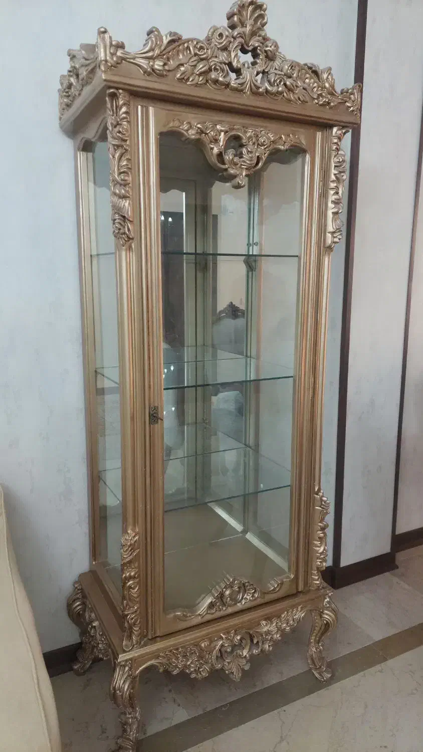 بوفه چوبی . رنگ بژ|بوفه، ویترین، کنسول|تهران, آشتیانی|دیوار