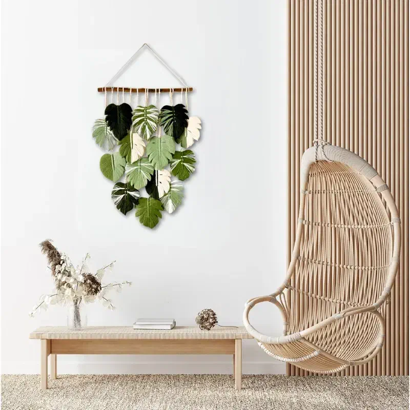 دیوار کوب مکرومه مدل طرح مانسترای غول پیکر|صنایع دستی و سایر لوازم تزئینی|قم, شهرک امام حسن|دیوار