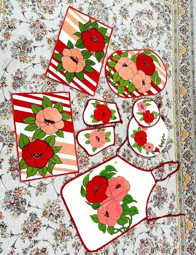 سرویس آشپزخانه|سفره، حوله، دستمال آشپزخانه|اهواز, کوی ملی راه|دیوار