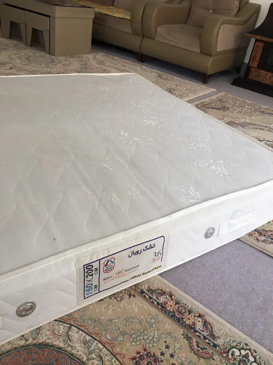 تشک 2 نفره رویال دو نفره 2*160 در حد نو|تشک تختخواب|دیواندره, |دیوار