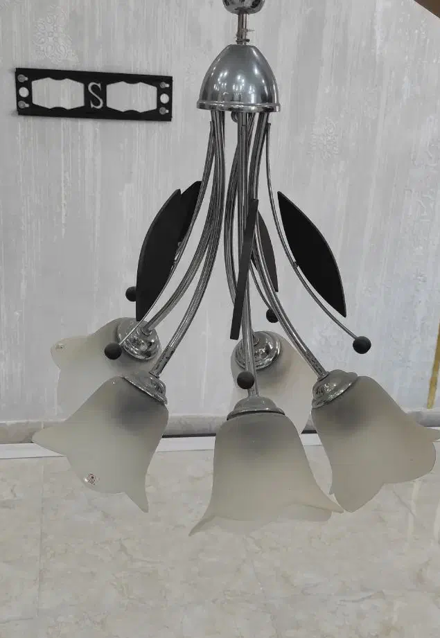 لوستر پنچ شعله|لوستر و چراغ آویز|ایلام, |دیوار